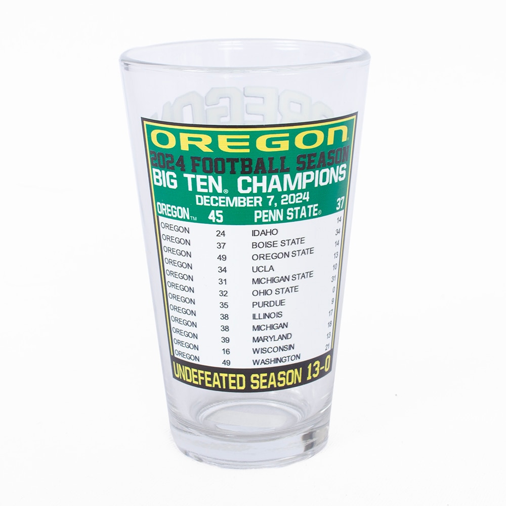 Big Ten Champs, RFSJ, Inc., Shots & Pints, Glass, Home & Auto, Football, 2024, Undefeated Season, Helmet, 13-0, 15 ounce, 918884